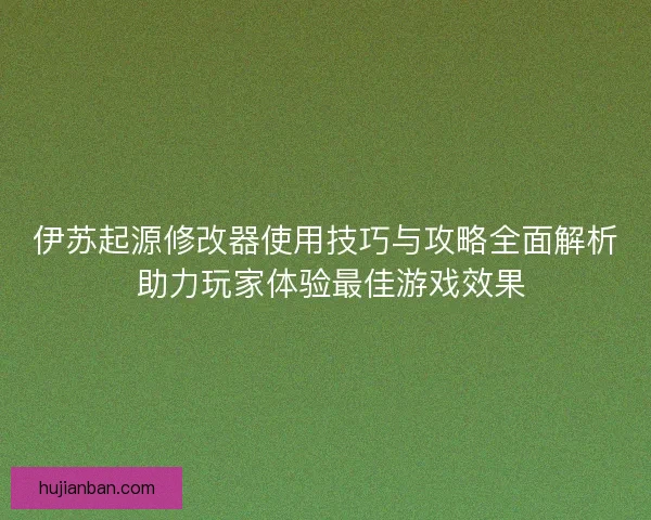 伊苏起源修改器使用技巧与攻略全面解析 助力玩家体验最佳游戏效果